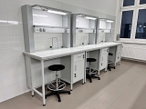 Stoły laboratoryjne szkolne do pracowni chemicznej dla uczniów 1-osobowe